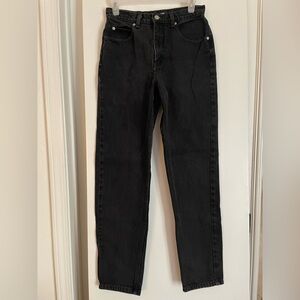 26” Geoffrey Beene High Rise Straight/Slight Barrel Denim Jeans Black Cotton